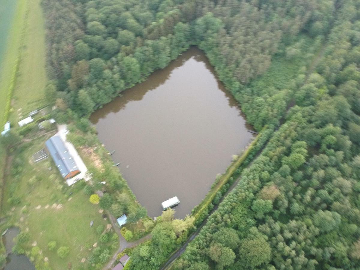 Florennes Gite Neuf 150 M2 Devant Un Grand Lac Prive De 2 Hectares Poissonneux Au Milieu Des Bois Εξωτερικό φωτογραφία